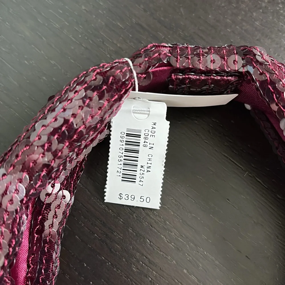 J Crew Sequin wrap knot headband NWT